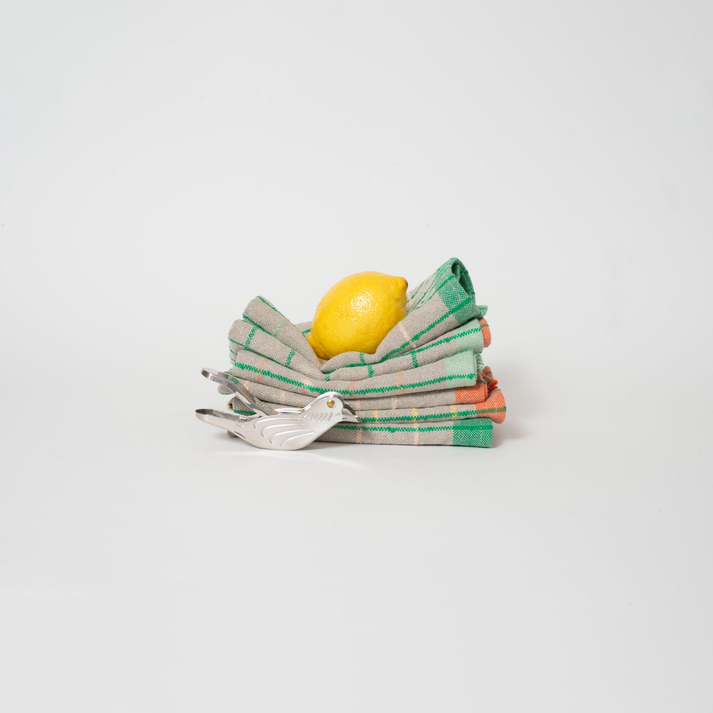linen stripe towels with citrus squeezer gift set