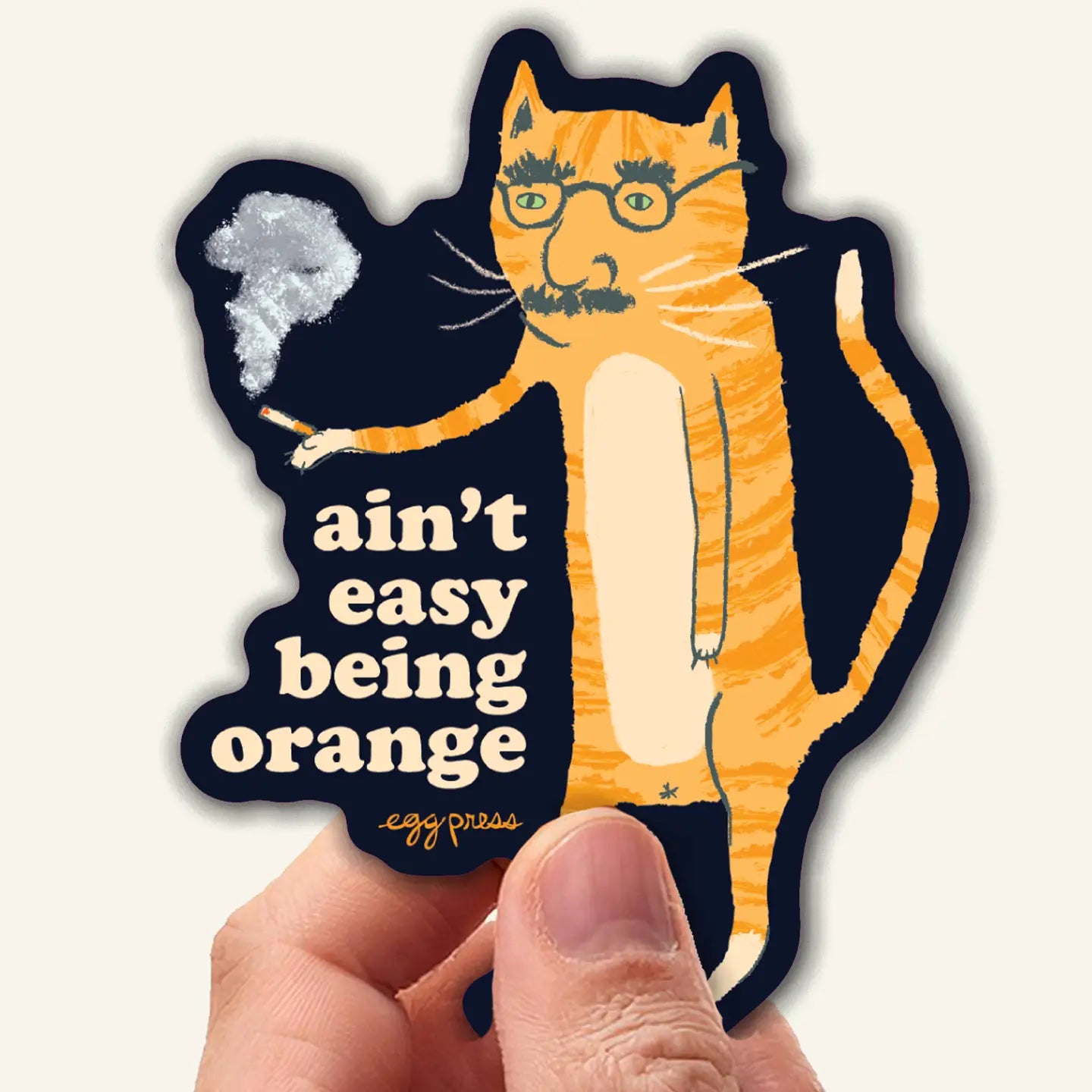 Orange Cat Vinyl Sticker