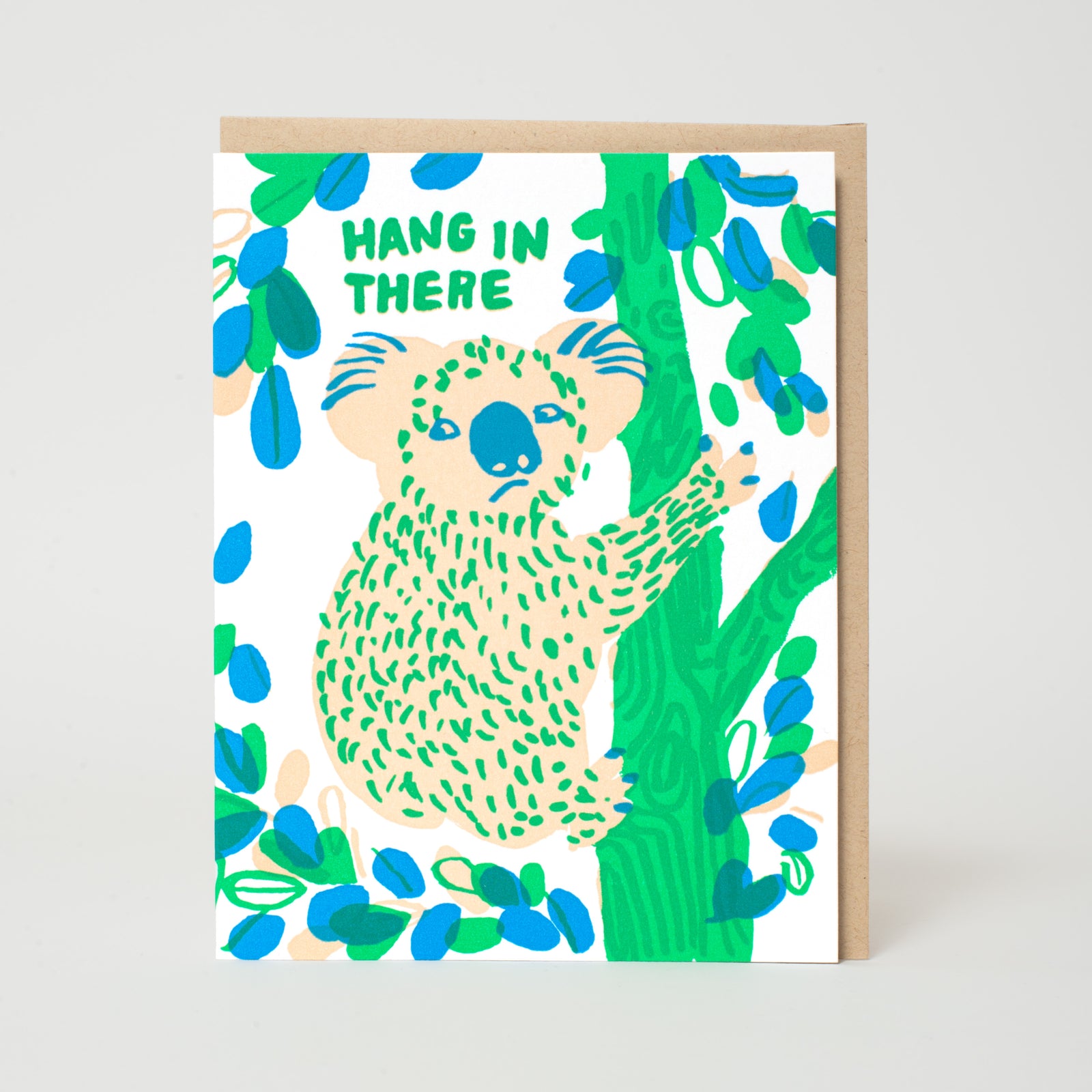 koala encouragement letterpress greeting card