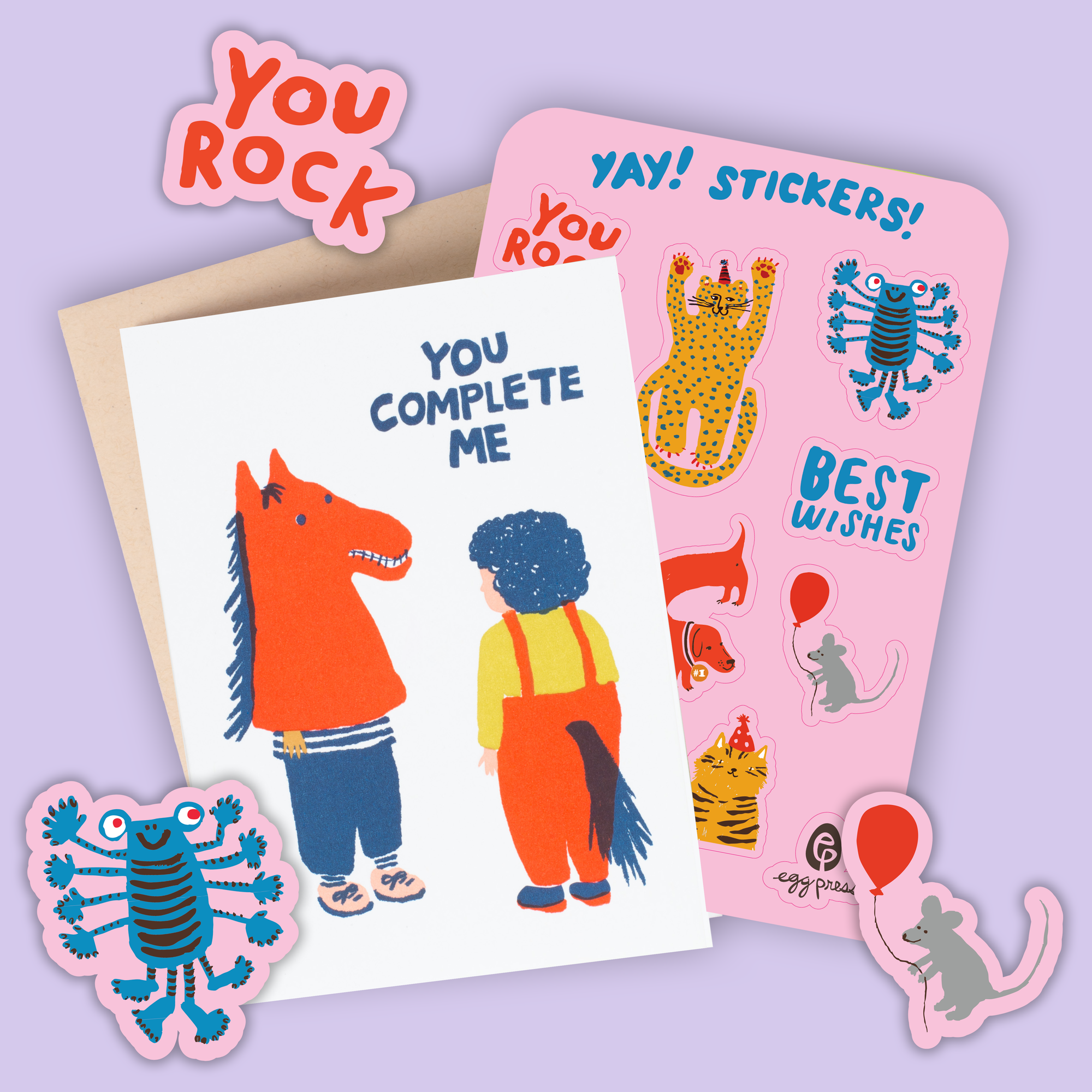 Complete Me Horse Card & Sticker Sheet Set - Egg Press