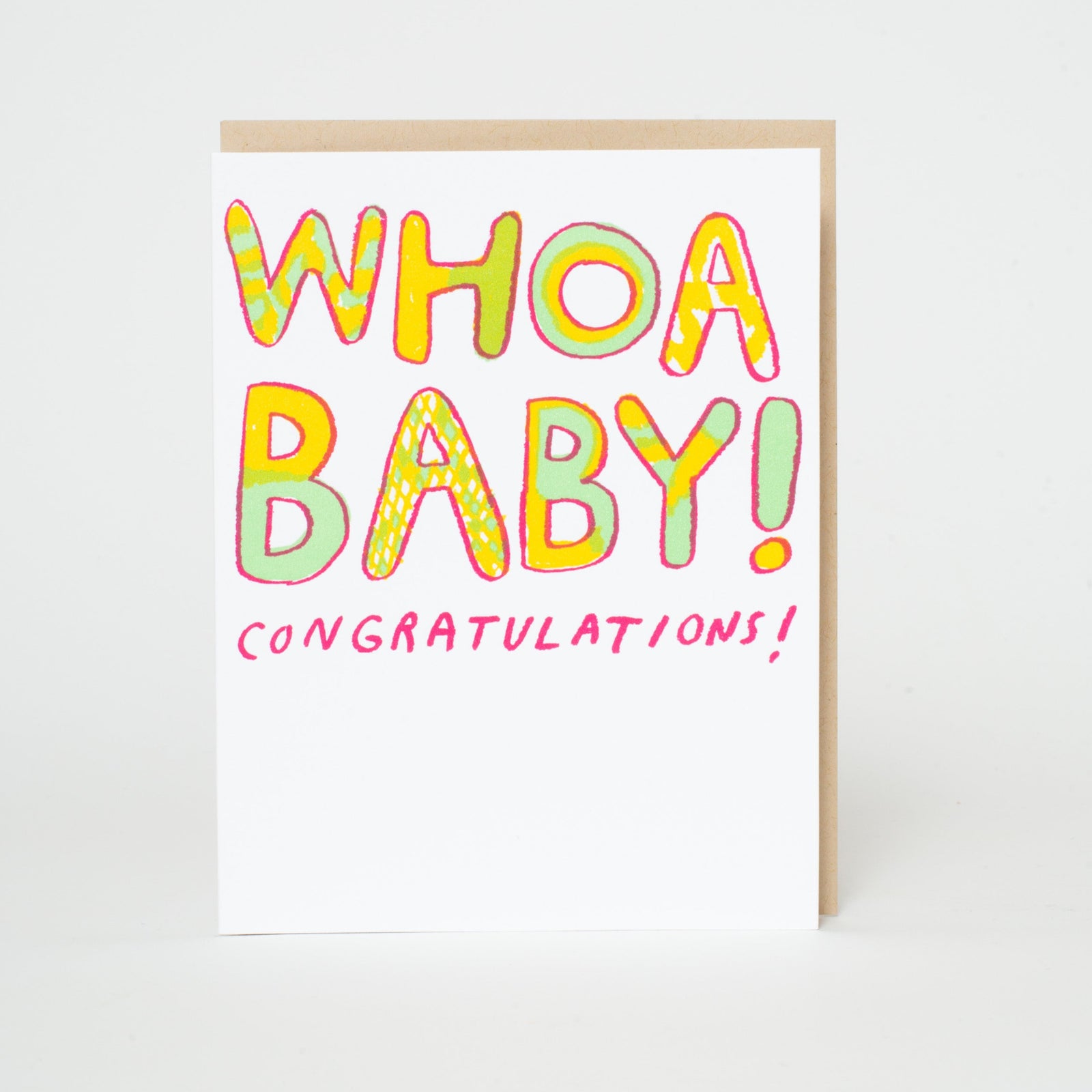 whoa! new baby congrats card