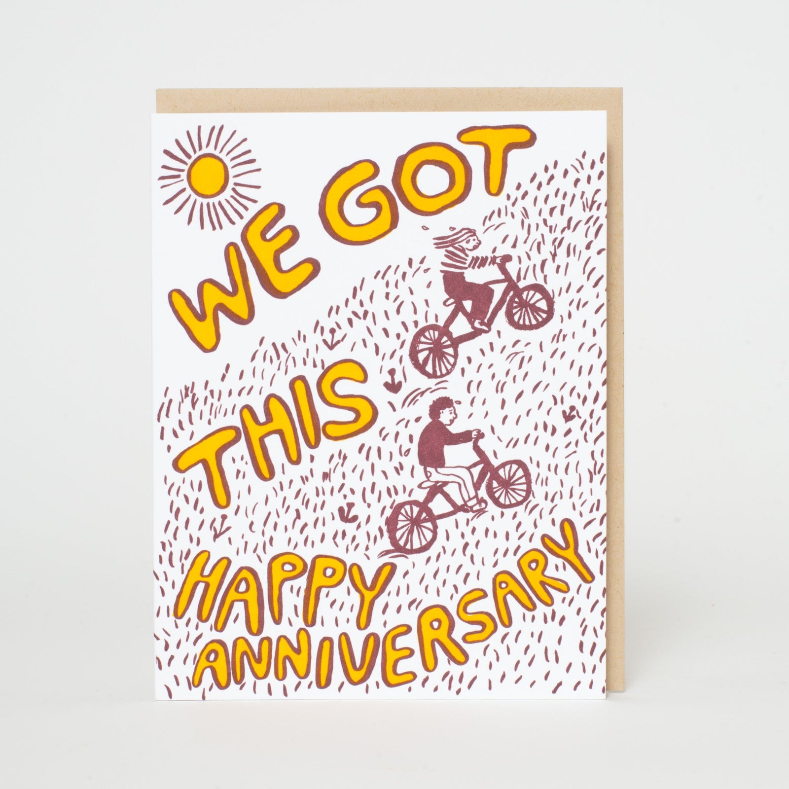 bike ride happy anniversary card