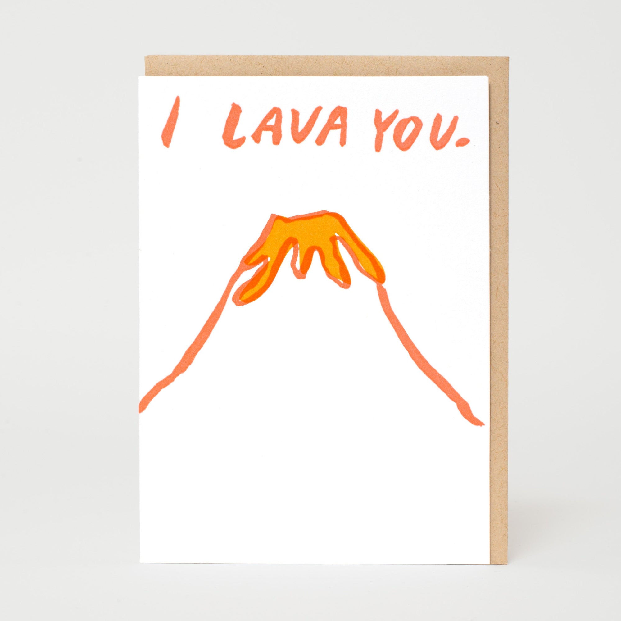 Volcano Love I Lava You Letterpress Greeting Card - Egg Press