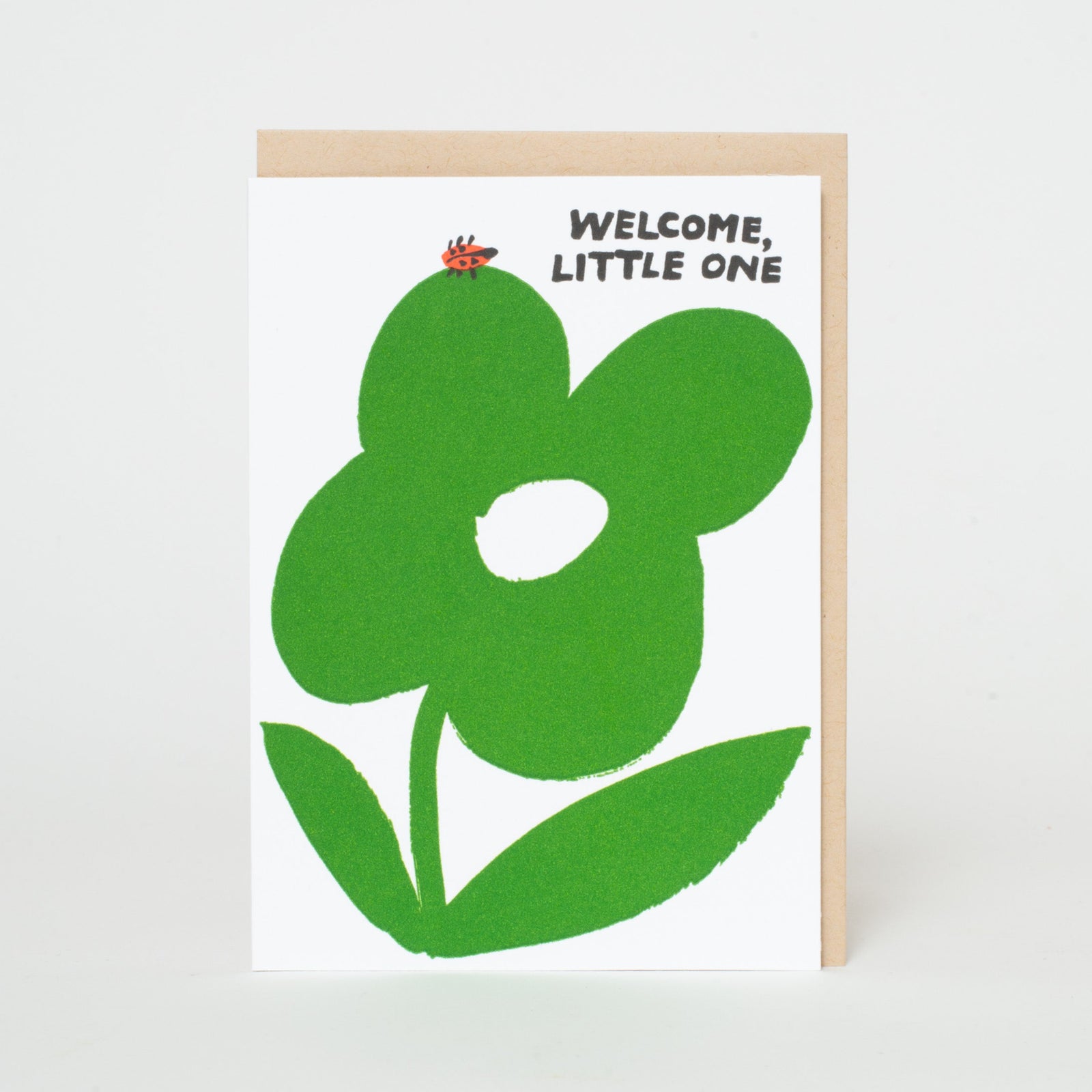 little one ladybug baby congrats card