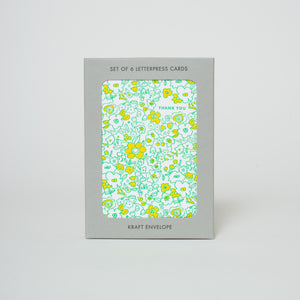 calico thank you boxed set of six cards