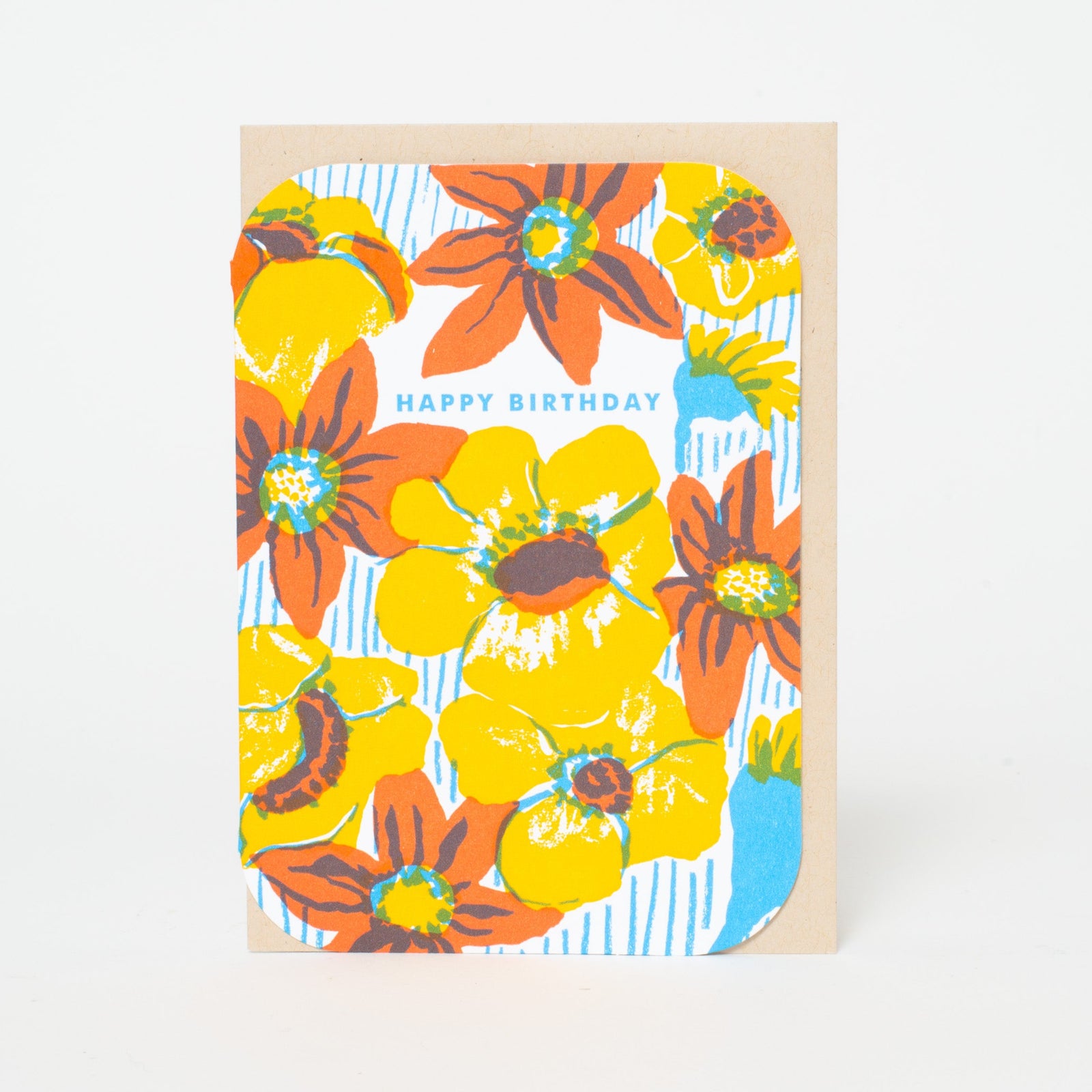 bold flower birthday card