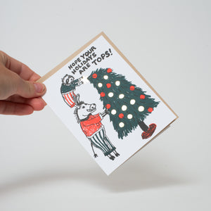 tops holiday tree christmas card