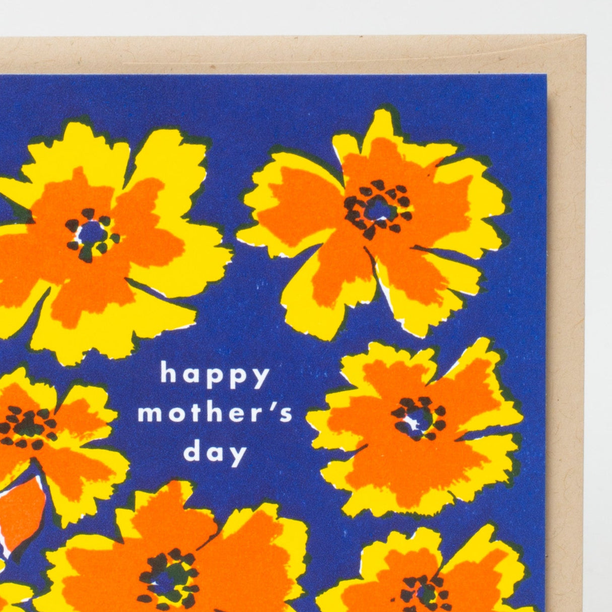 mother's day orange pansies card