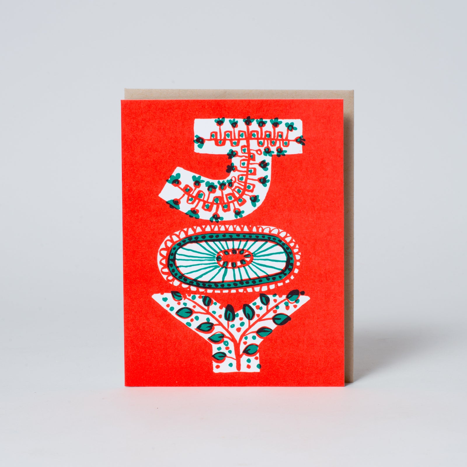 folk joy letters holiday card