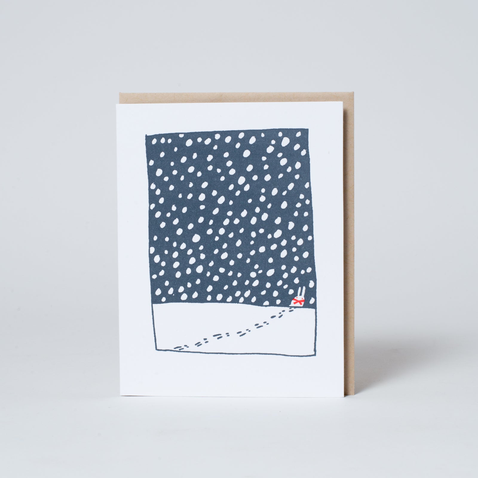Snow Walk Holiday card by Fugu Fugu Press