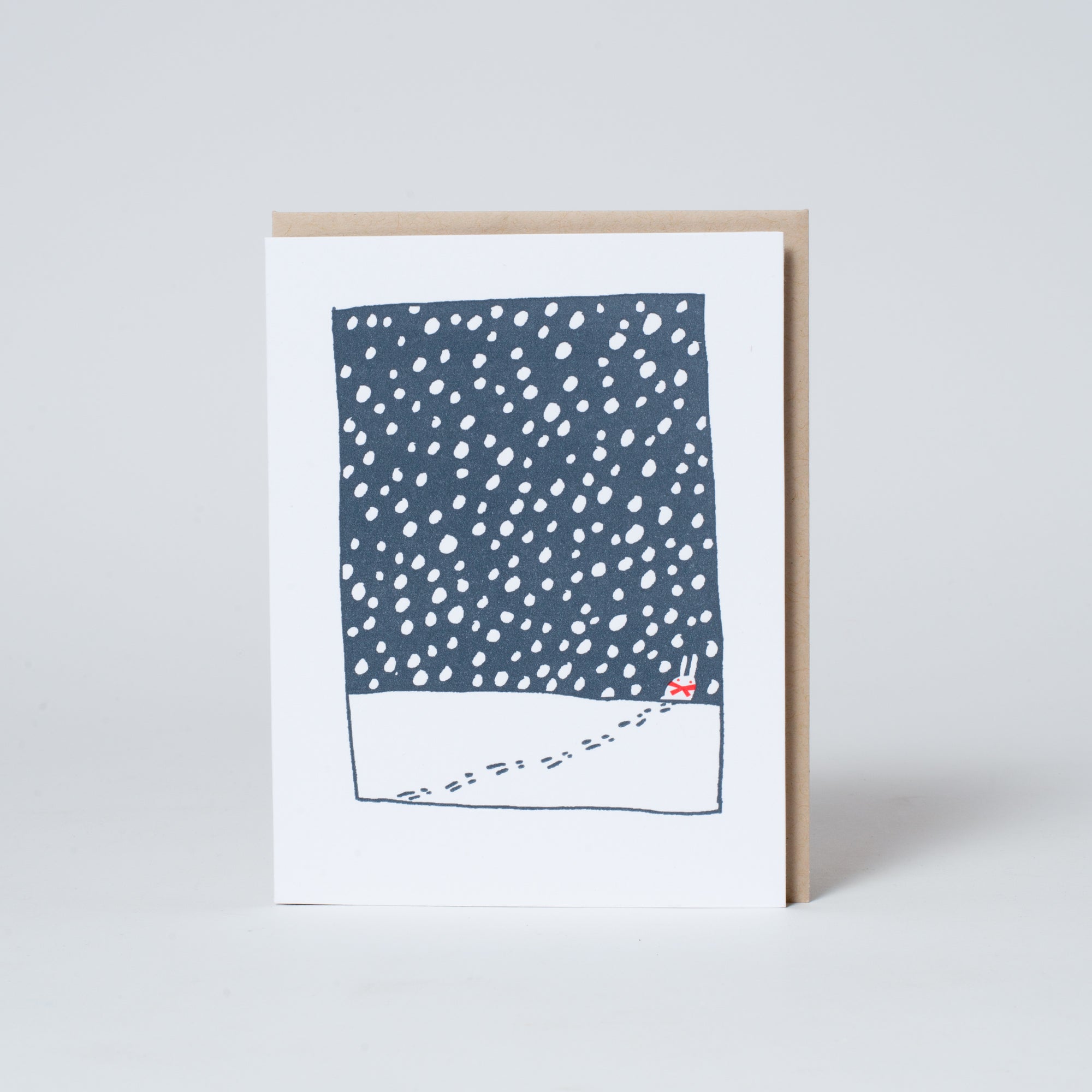 Snow Walk Holiday card by Fugu Fugu Press