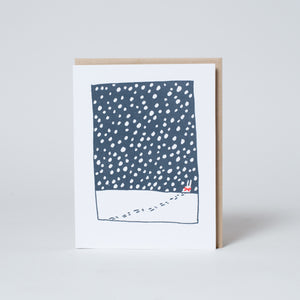 Snow Walk Holiday card by Fugu Fugu Press