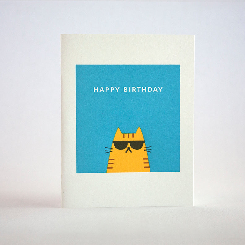 Birthday Cool Cat card by Fugu Fugu Press
