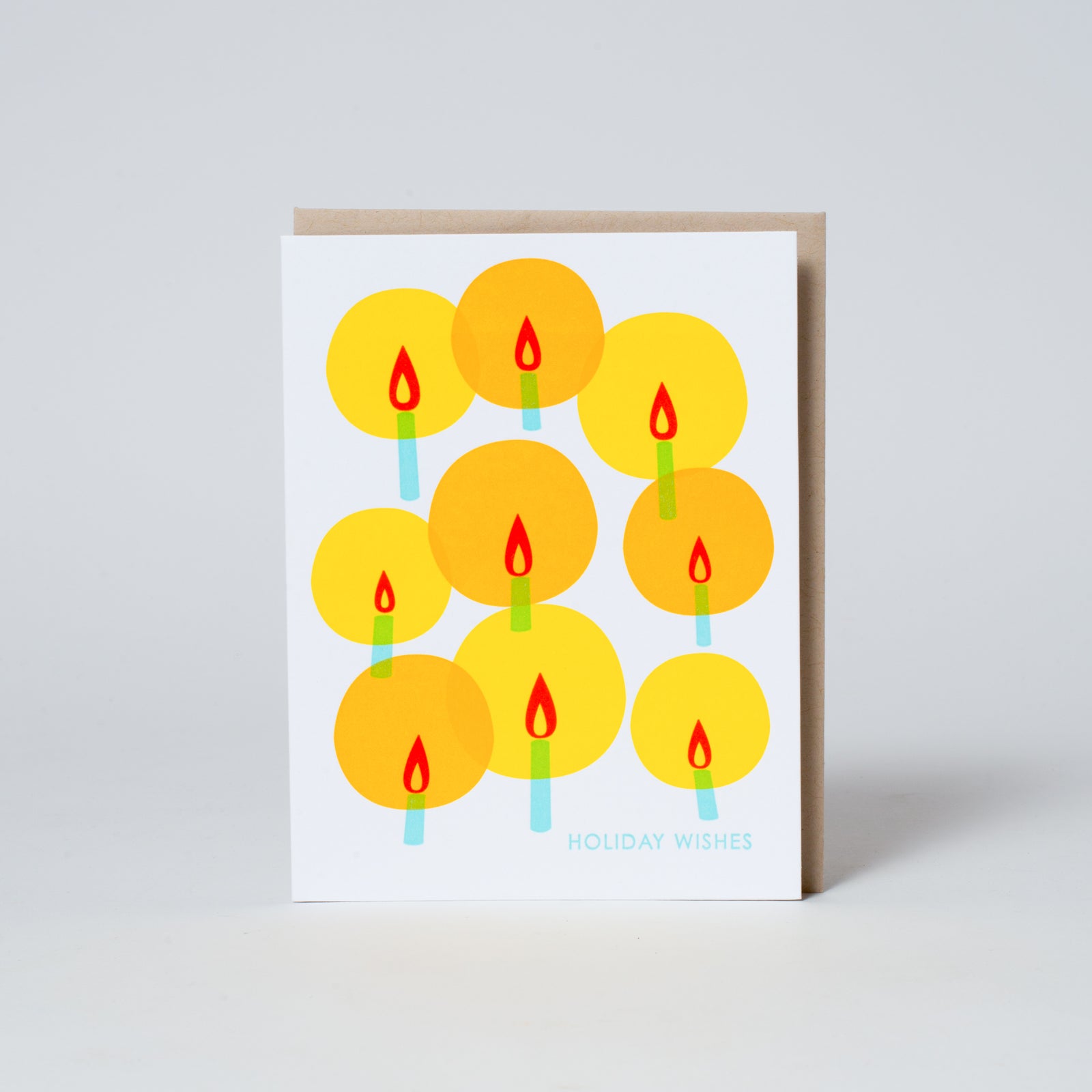 Holiday Wishes Candles card by Fugu Fugu Press