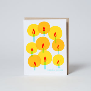 Holiday Wishes Candles card by Fugu Fugu Press