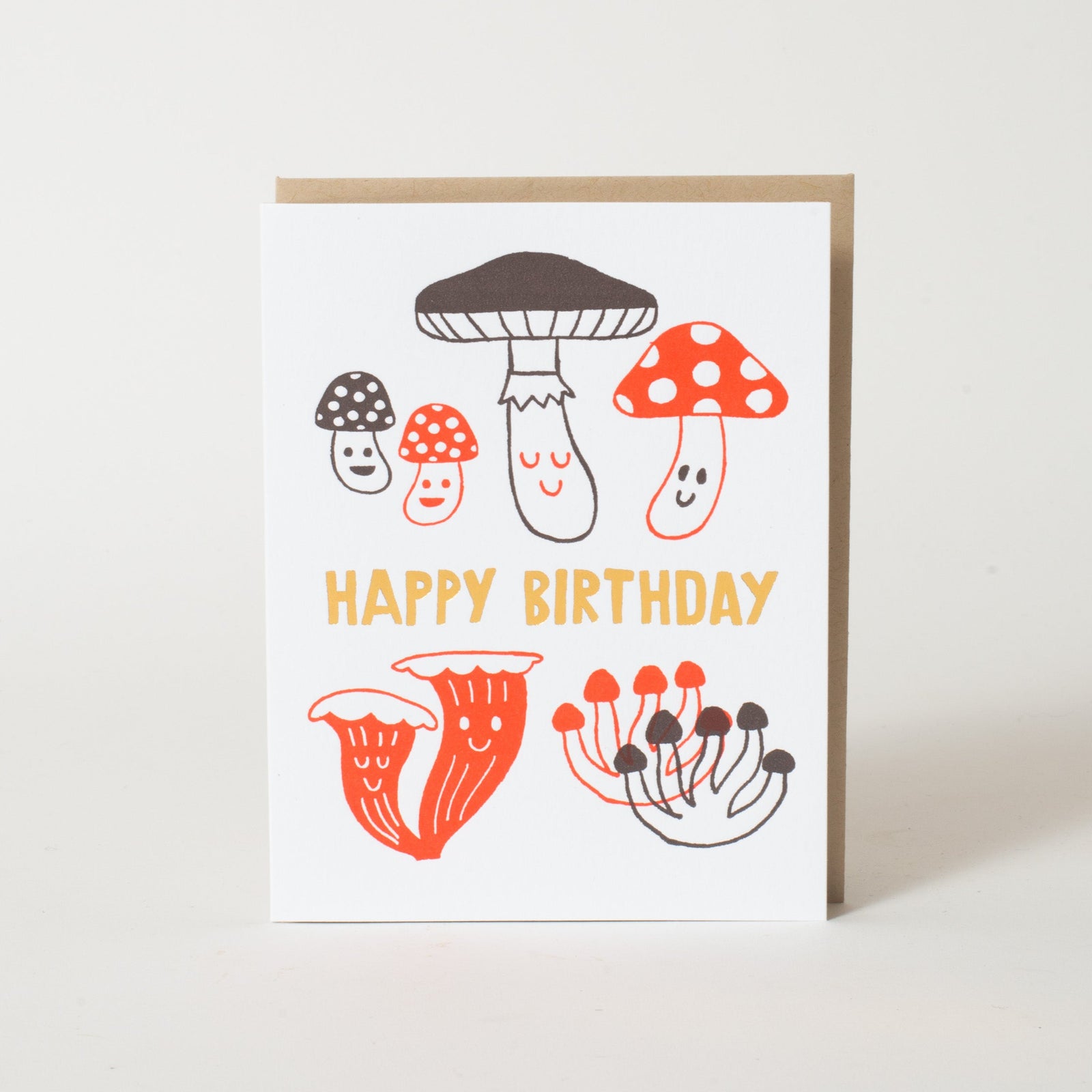 Mushroom Birthday card by Fugu Fugu Press