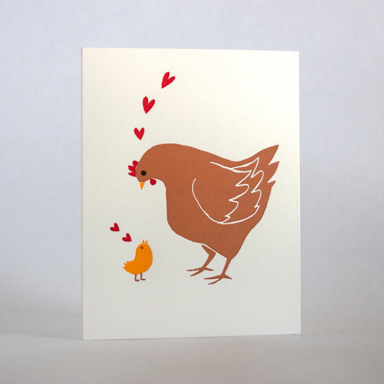 Mother Hen baby card by Fugu Fugu Press