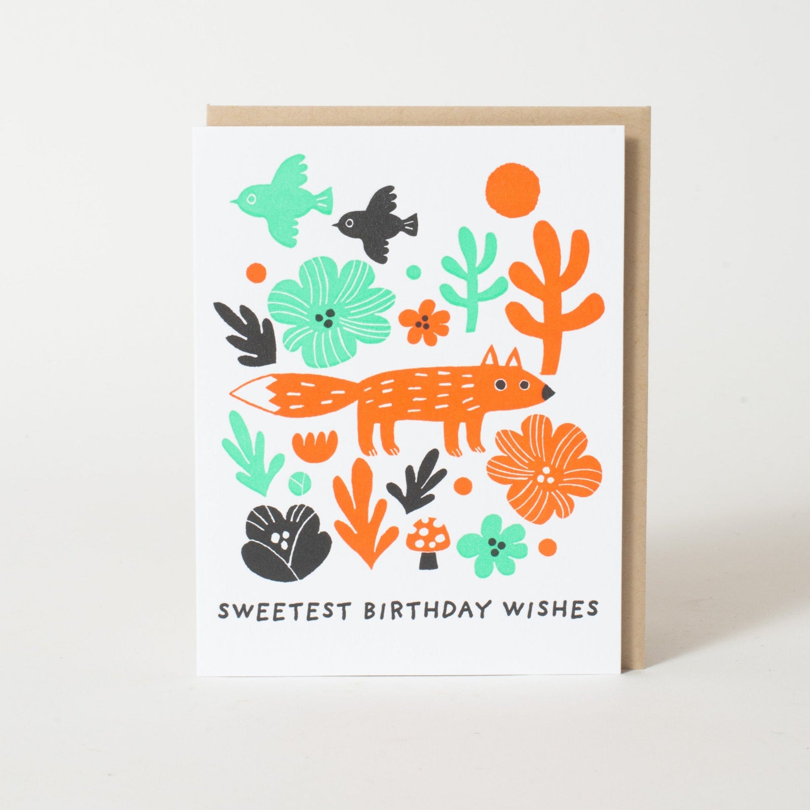 Sweetest Birthday Fox card by Fugu Fugu Press