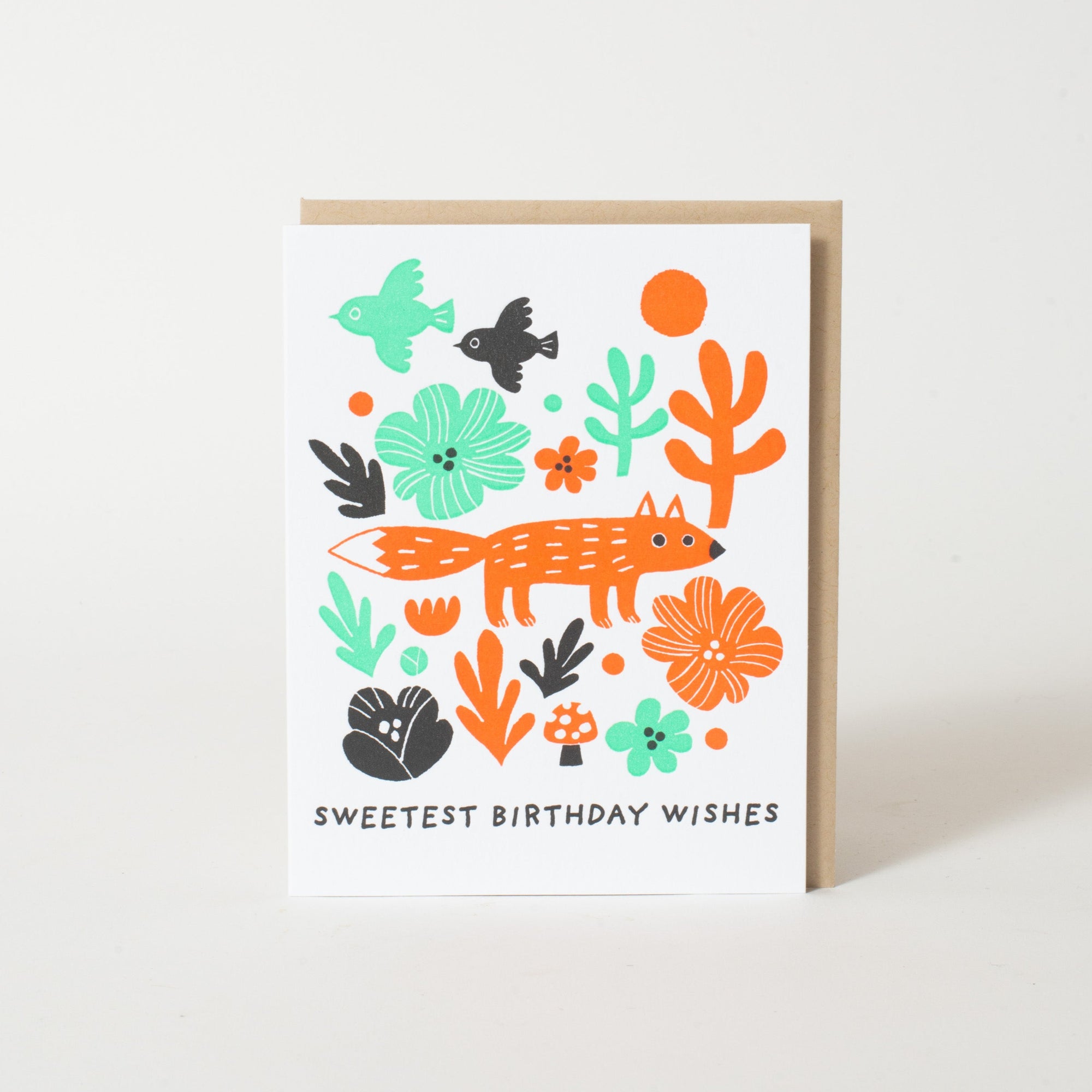 Sweetest Birthday Fox card by Fugu Fugu Press