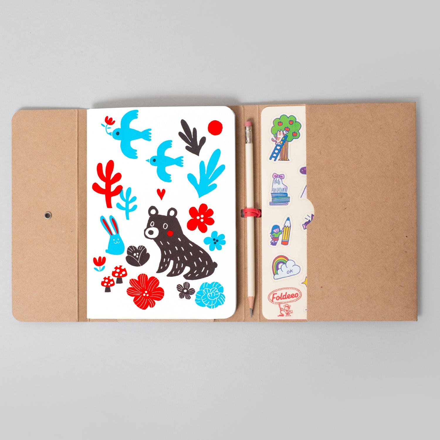 Foldeeo Notebook Folio Bear & Bunny B6 Size