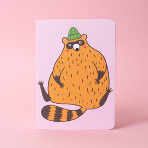 Foldeeo Notebook Folio Fat Raccoon B6 Size