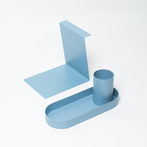 Steel Desk Organizer, Light Blue