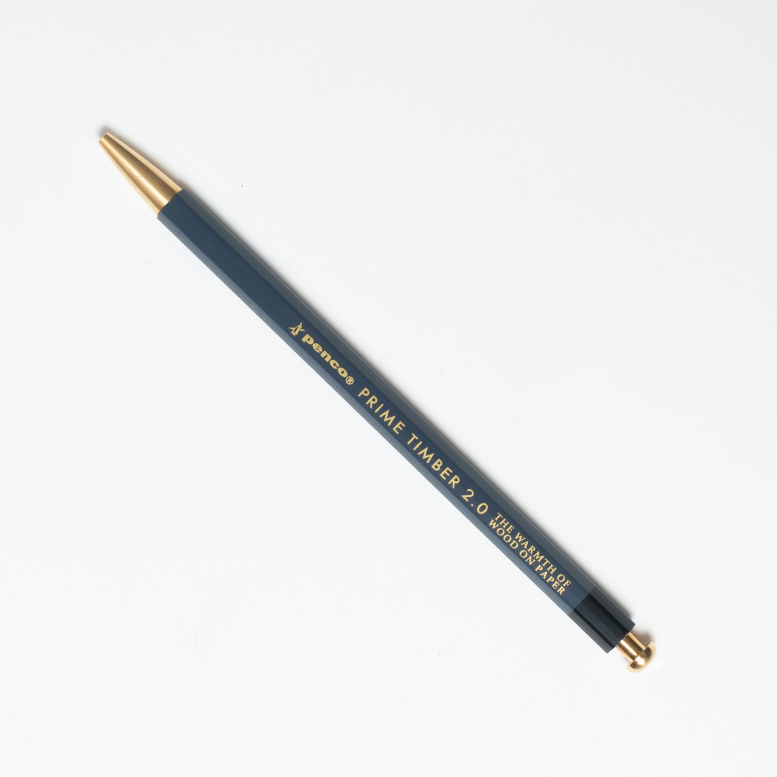 Prime Timber Brass Mechanical Pencil, 2mm, Cool Grey