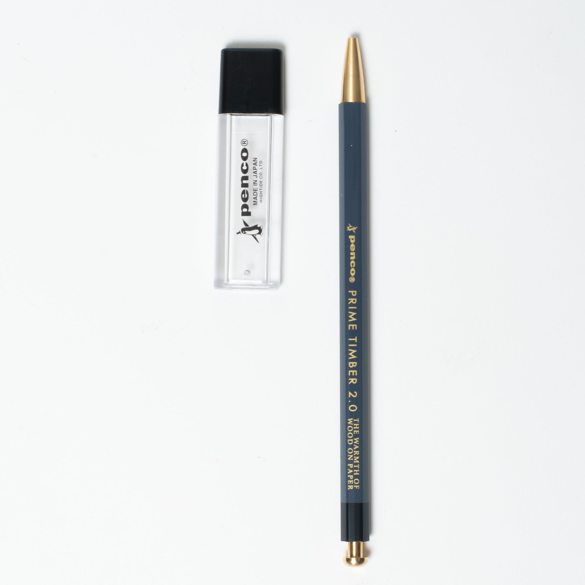 Prime Timber Brass Mechanical Pencil, 2mm, Cool Grey