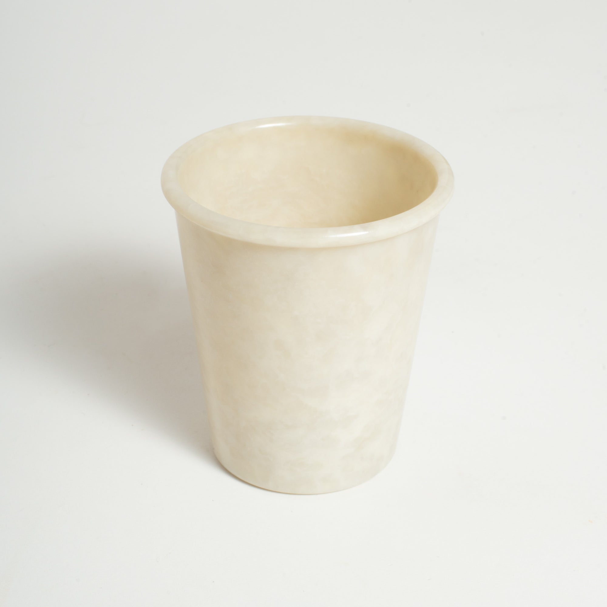 Marbled Melamine Pen Cup, Ivory