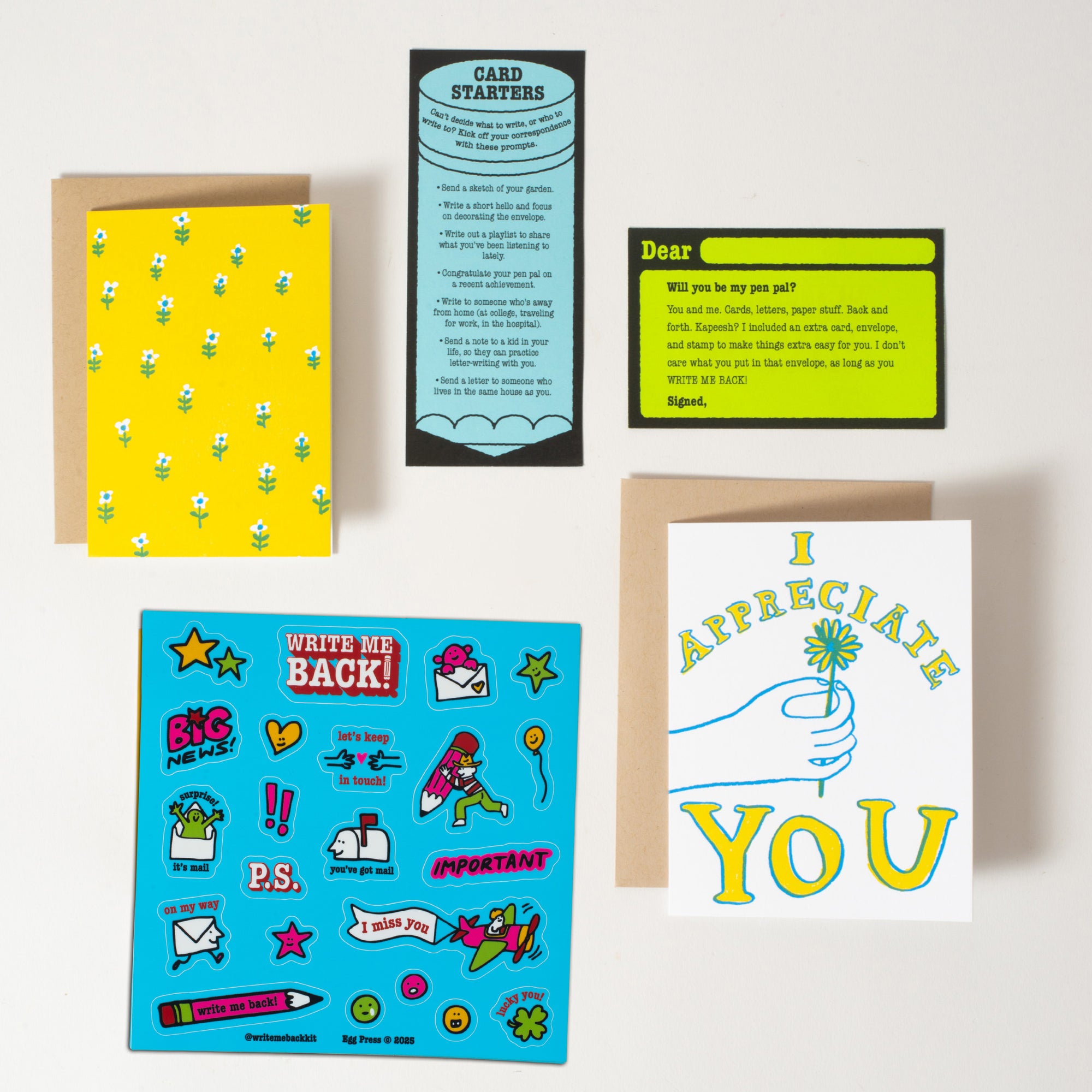 Write Me Back! Pen Pal Kit (Appreciate You + Flower)
