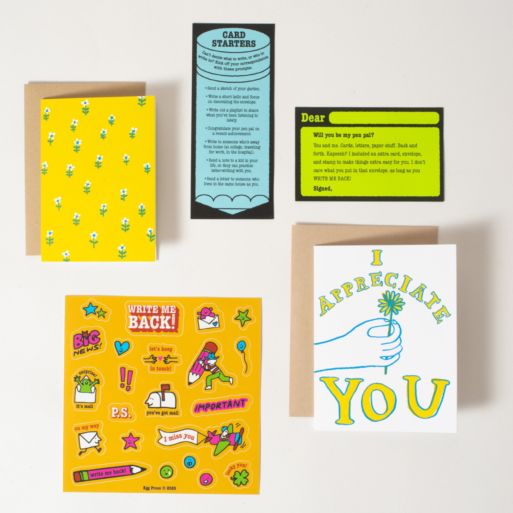 Write Me Back! Pen Pal Kit (Appreciate You + Flower)
