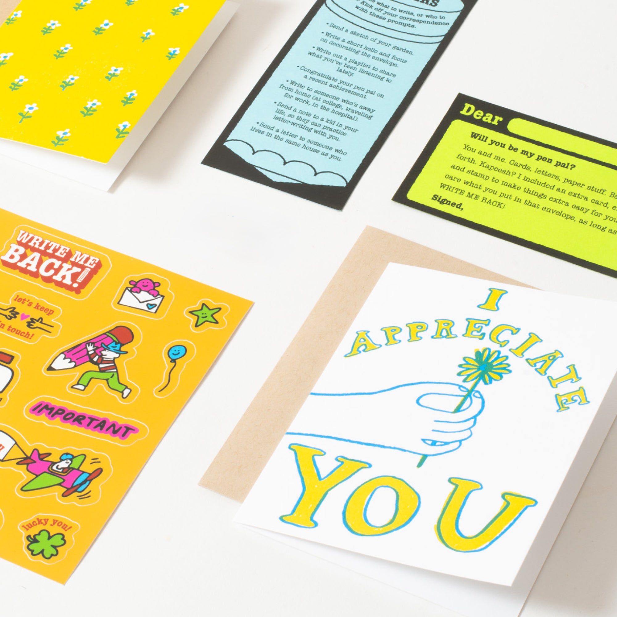 Write Me Back! Pen Pal Kit (Appreciate You + Flower)