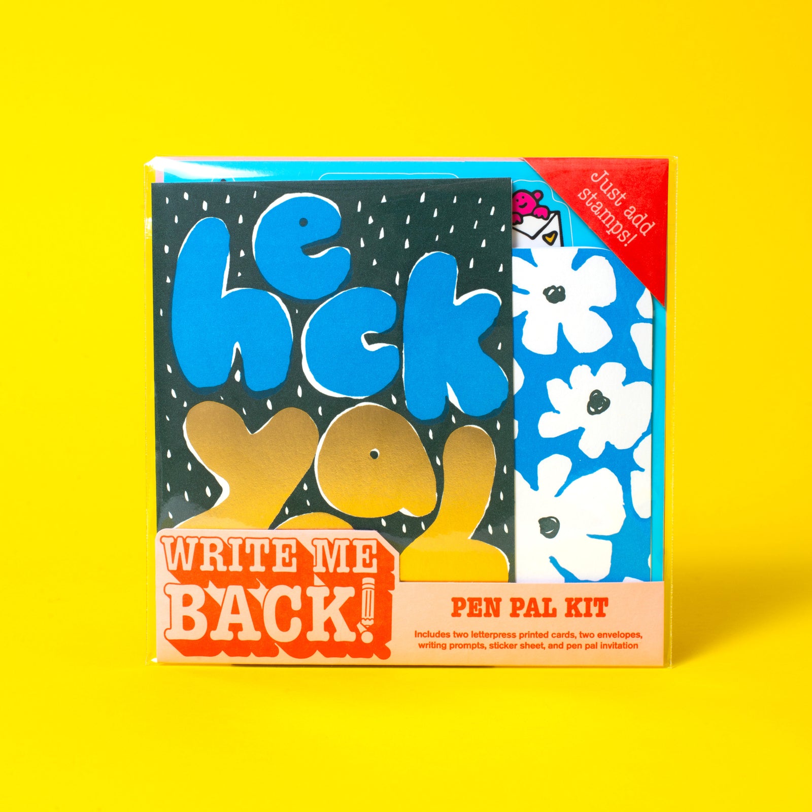 Write Me Back! Pen Pal Kit (Heck Yeah + Flower)
