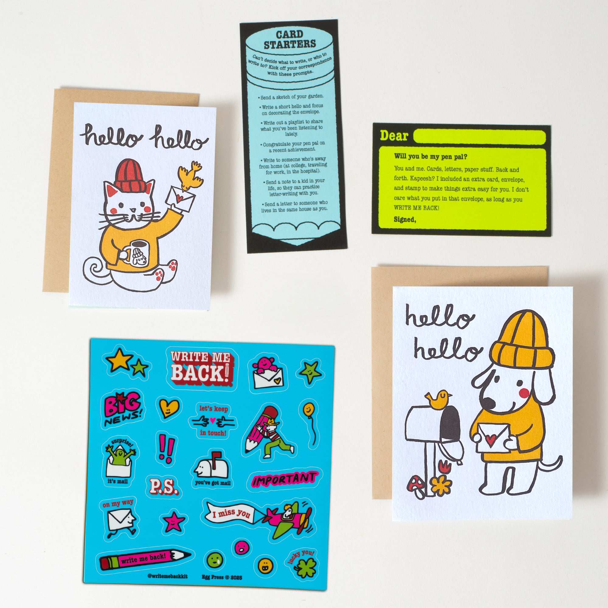 Write Me Back! Pen Pal Kit (Dog & Cat)