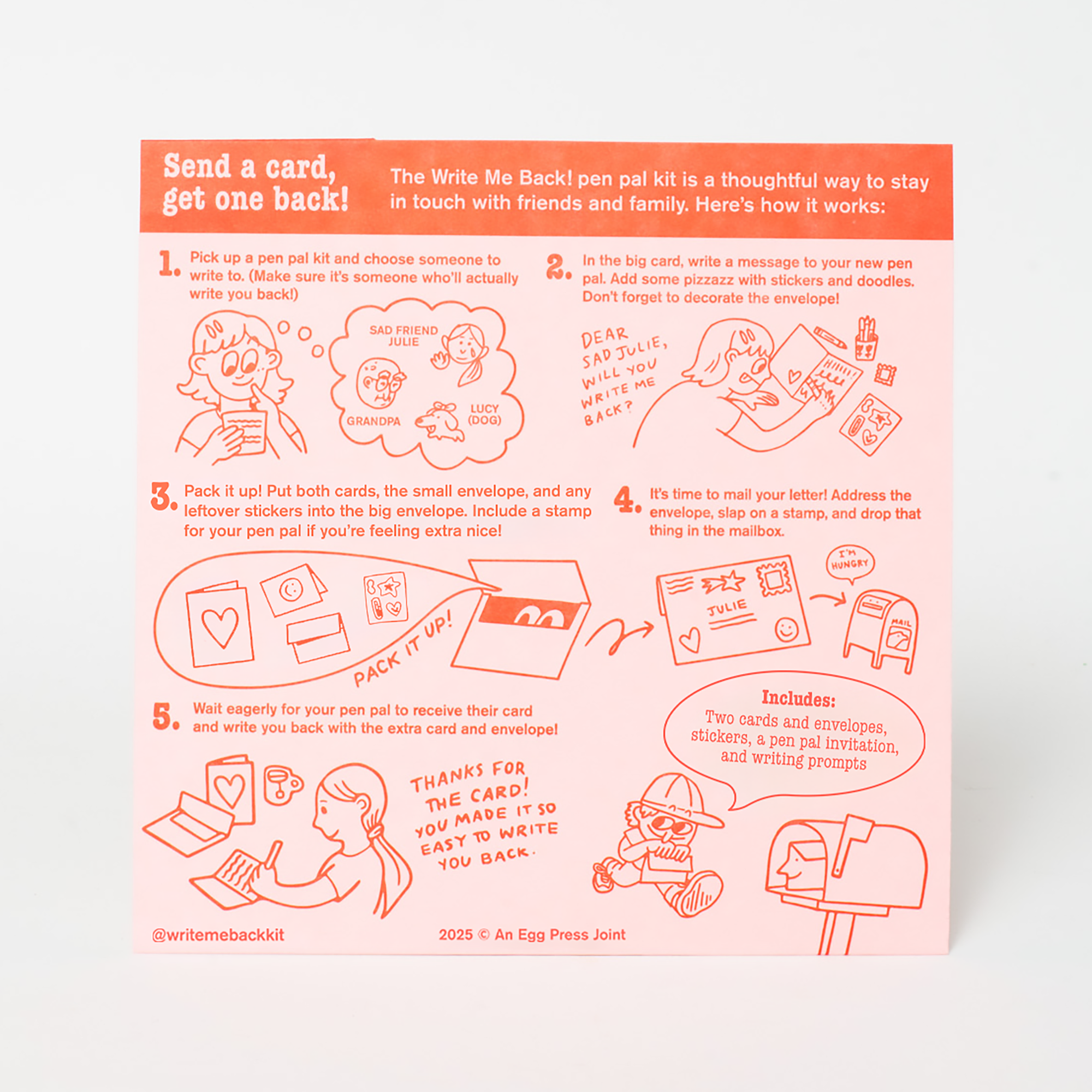 Write Me Back! Pen Pal Kit (Heck Yeah + Flower)
