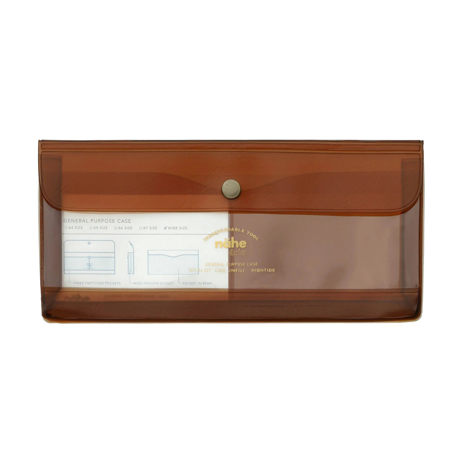 Pencil Case, Clear Brown