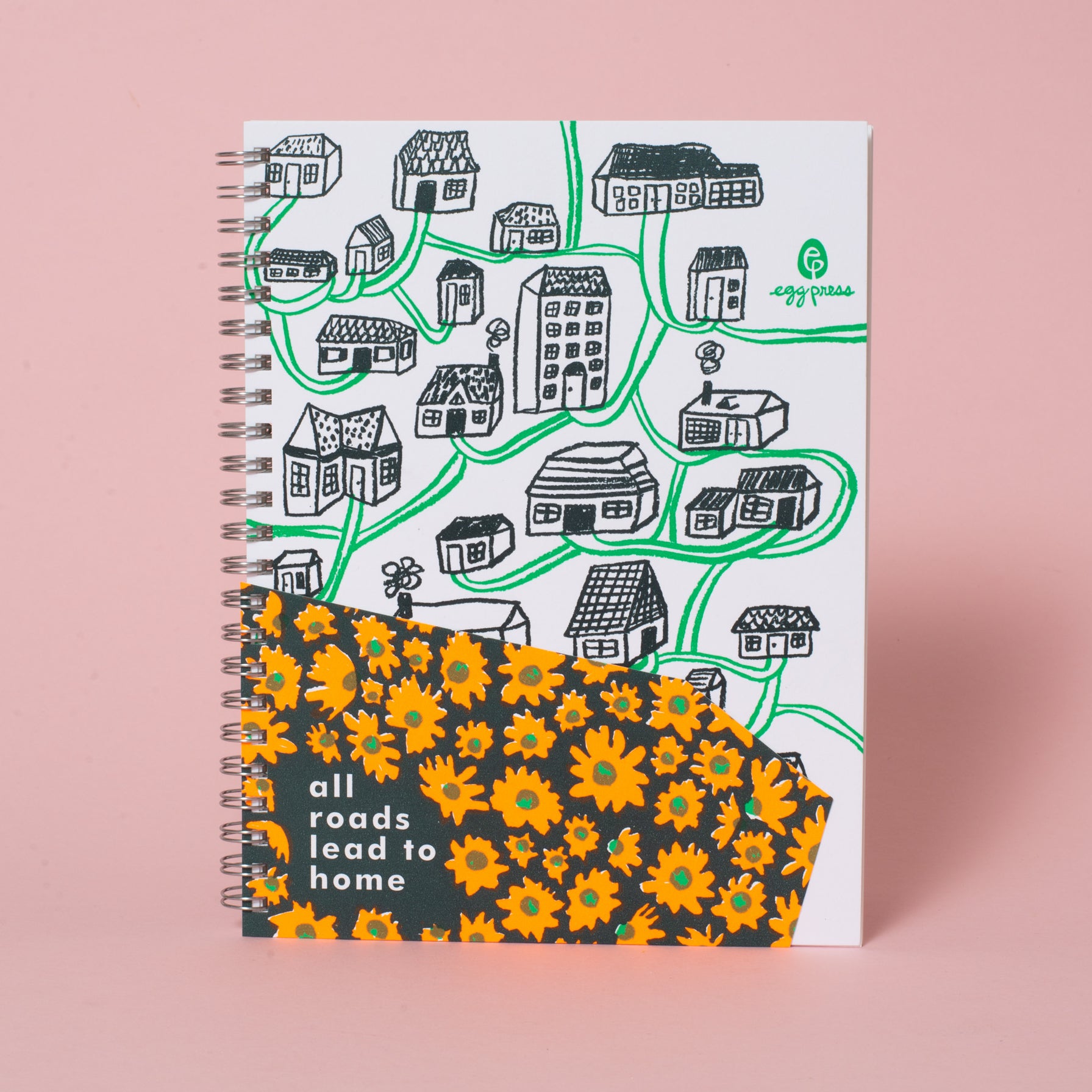 All Roads Lead Home Blank Letterpress Notebook