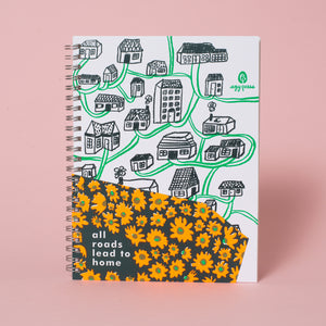 All Roads Lead Home Blank Letterpress Notebook