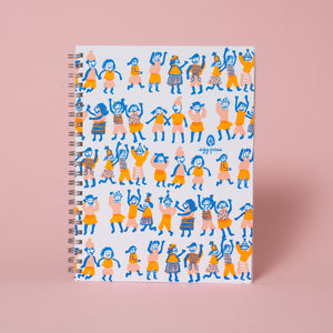 Rainy Day Parade Blank Letterpress Notebook