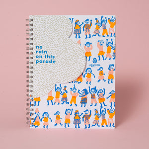 Rainy Day Parade Blank Letterpress Notebook
